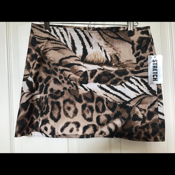 🎉HP🎉🆕 NWT Vintage 90’s Animal Print Skirt Jr.7 - Picture 4 of 9